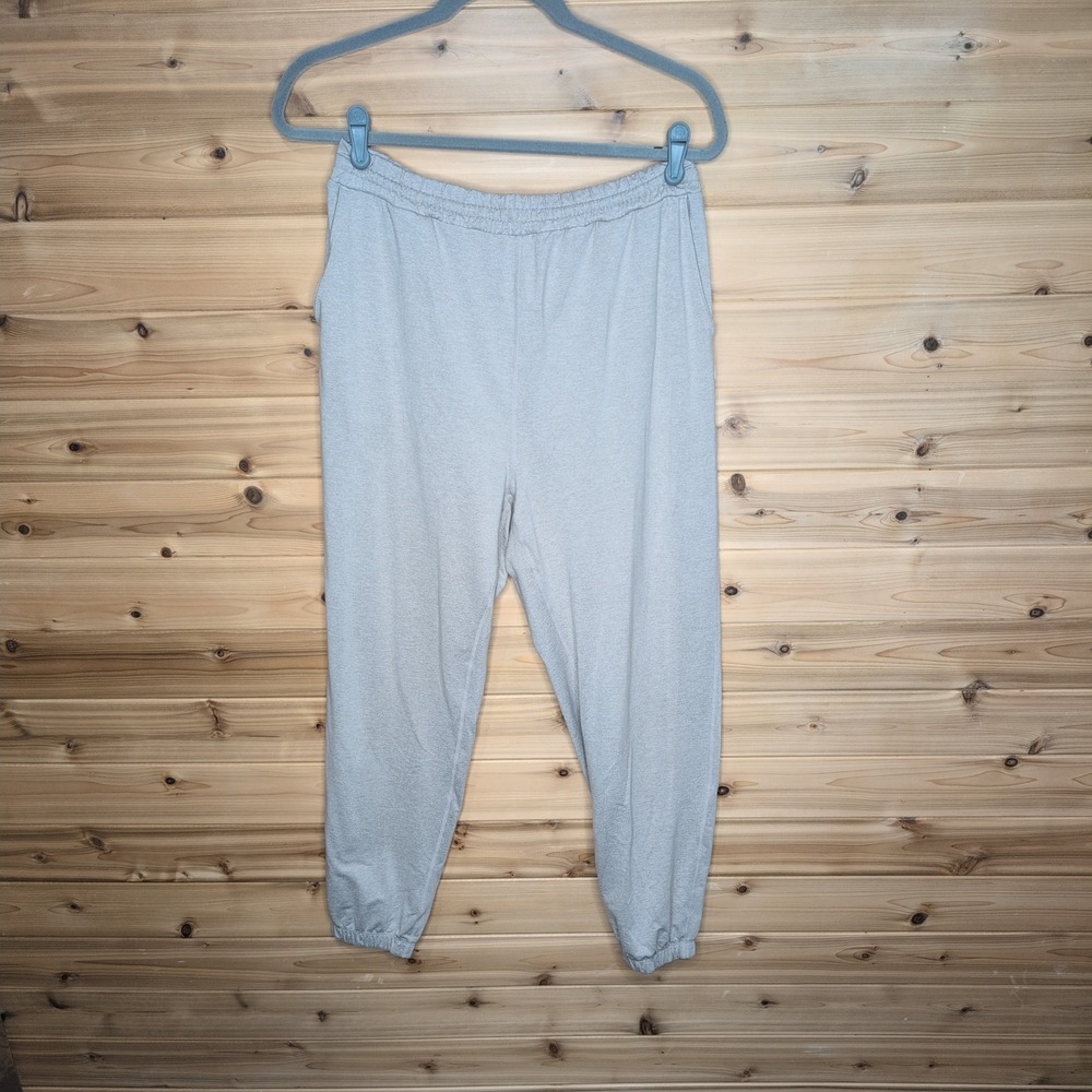 Vuori Performance Joggers Womens Heather‎ Oatmeal Elastic Waist Drawstring Pants